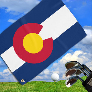 Colorado Flag & Colorado State USA golf /sport fan Golf Towel
