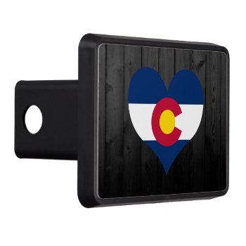 Colorado Flag Colored Trailer Hitch Cover by OfficialFlags at Zazzle