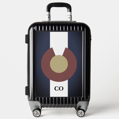Colorado flag custom monogram carry on suitcase