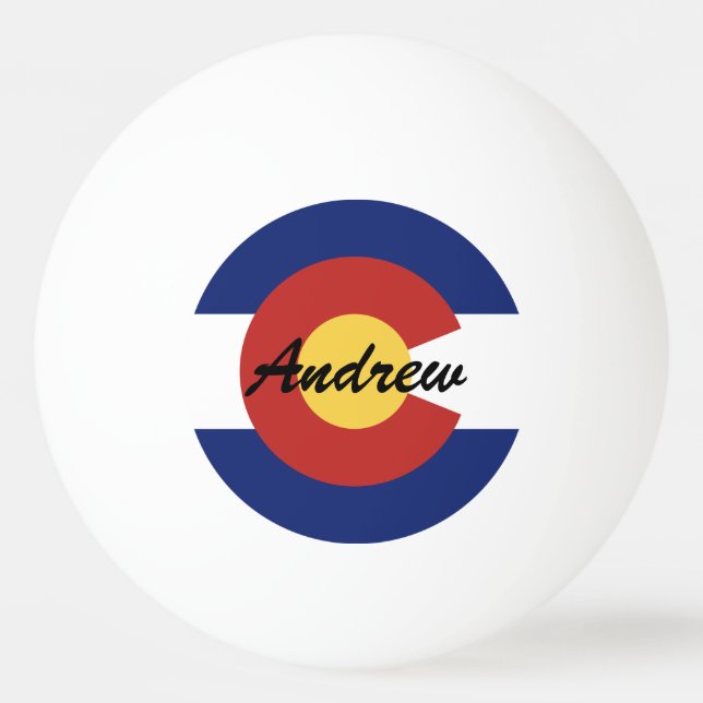 Colorado flag custom ping pong table tennis balls (Front)