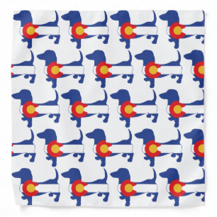 Colorado Flag Dachshund Bandana
