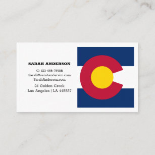 Colorado Flag Elegant Business Card / USA