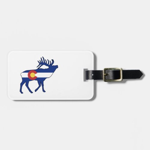 Colorado Flag Elk Luggage Tag