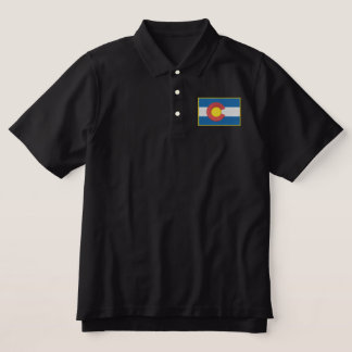 Colorado Flag Embroidered Polo Shirt