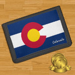 Colorado flag fashion, State USA patriots / sports Trifold Wallet<br><div class="desc">Patriotic Wallets featuring USA state of Colorado fashion with Colorado flag - love my country,  travel gifts,  grandpa birthday,  national patriots / sports fans</div>