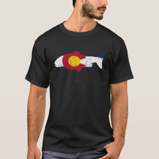 Colorado Flag Fish Vintage Trout T-Shirt