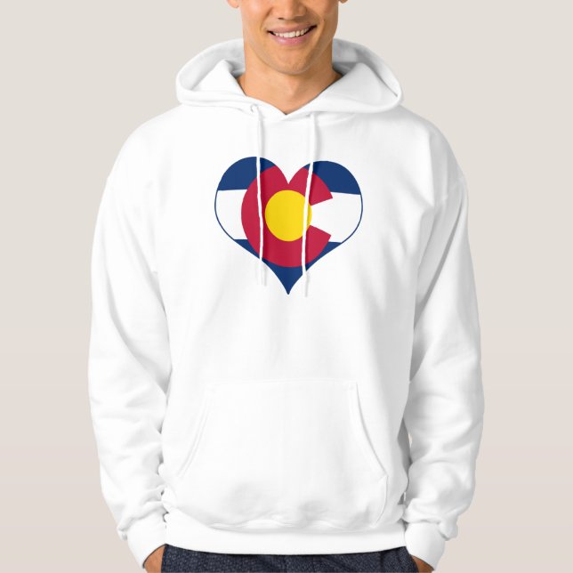 Colorado Flag Heart Hoodie (Front)
