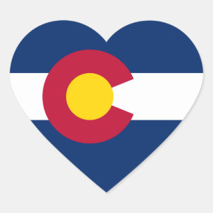 Colorado Flag Heart Sticker