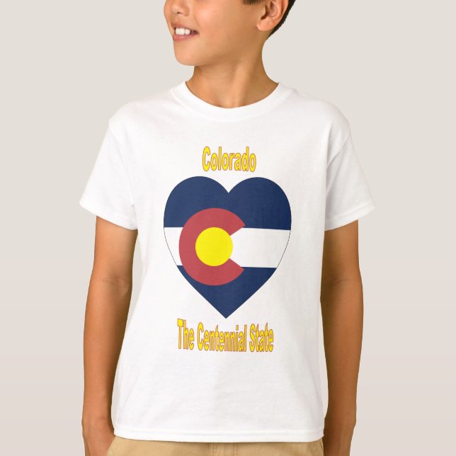 Colorado Flag Heart T-Shirt (Front)