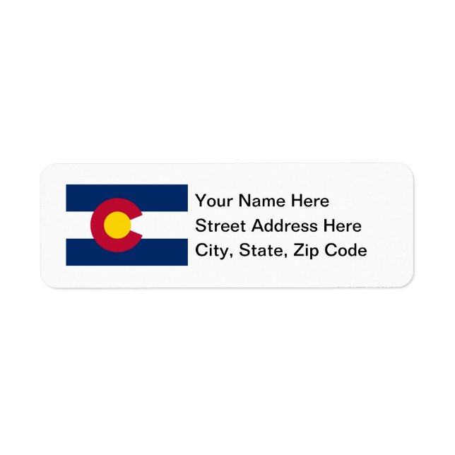 Colorado Flag Label (Front)
