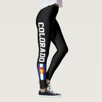 Colorado flag leggings for fitness sports workout Colorado flag leggings for fitness sports workout