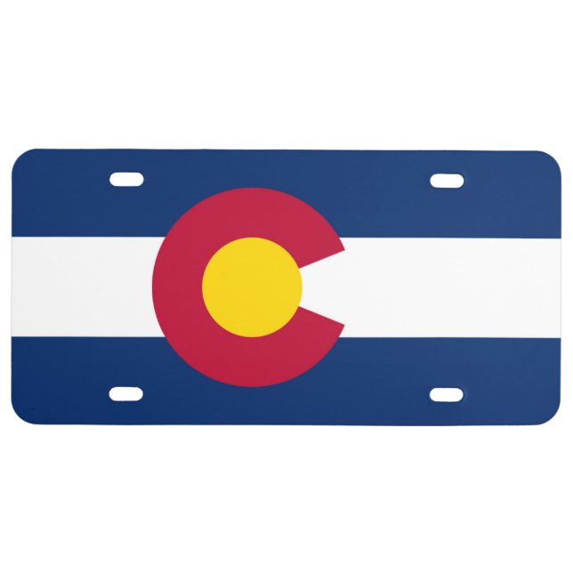 Colorado Flag License Plate (Front)
