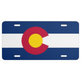 Colorado Custom License Plate Inverted Custom