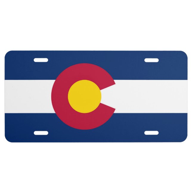 Colorado Flag License Plate (Front)