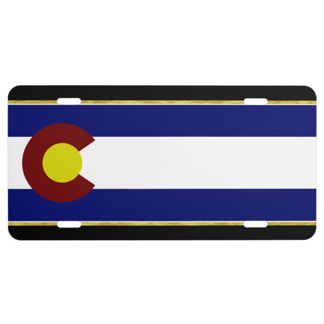 Colorado flag license plate (Front)
