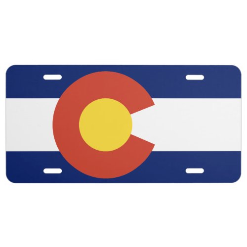 Colorado Flag  License Plate