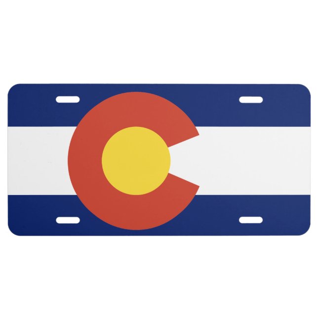 Colorado Flag  License Plate (Front)