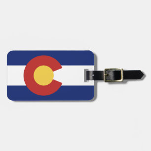 Colorado flag luggage tags for bags and suitcases