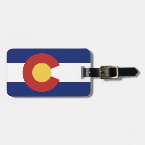Colorado flag luggage tags for bags and suitcases