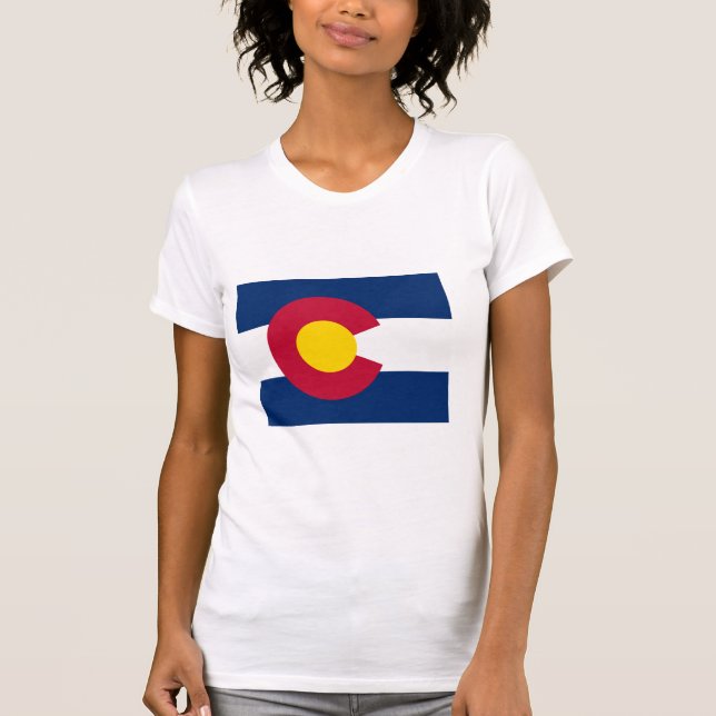 Colorado Flag Map T-Shirt (Front)