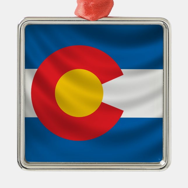 Colorado Flag Metal Ornament (Front)
