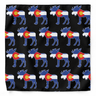 Colorado Flag Moose Bandana