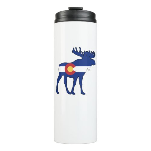 Colorado Flag Moose Thermal Tumbler