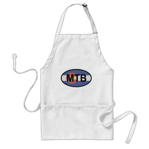 Colorado Flag Mountain Bike Adult Apron