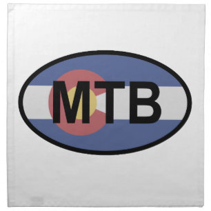 Colorado Flag Mountain Bike Cloth Napkin