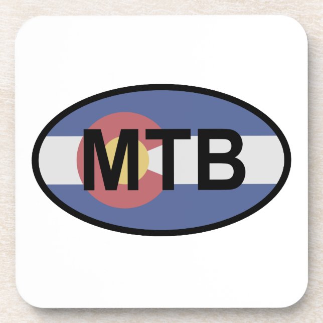 Colorado Flag Mountain Bike Coaster (Front)