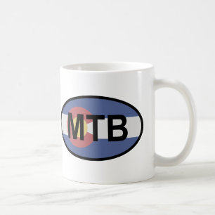 Colorado Flag Mountain Bike Coffee Mug
