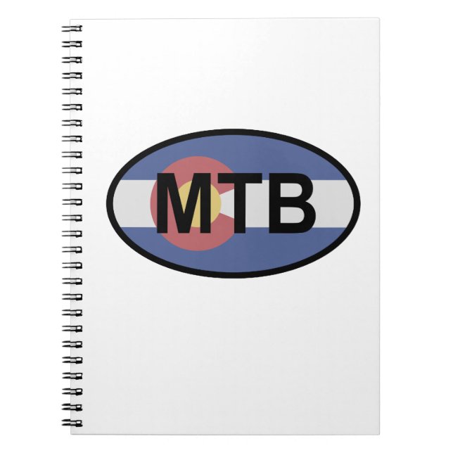 Colorado Flag Mountain Bike Notebook (Front)