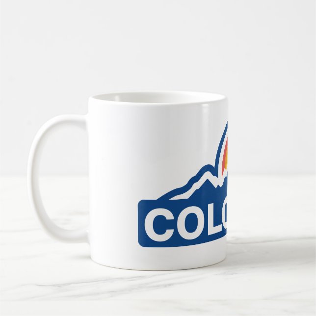 Colorado Flag Mountain Coffee Mug (Left)