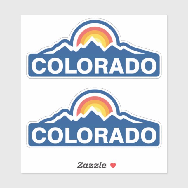 Colorado Flag Mountain Sticker (Sheet)