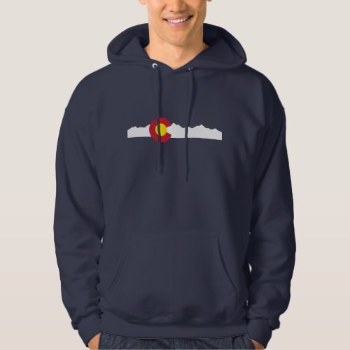 Colorado Flag  Mountains Hoodie