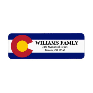 Colorado Flag Name City Street Label