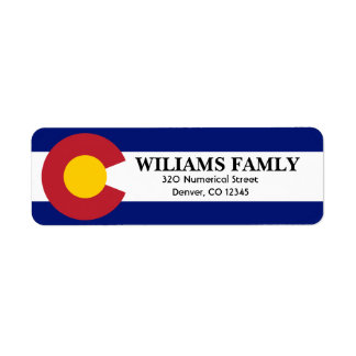 Colorado Flag Name City Street Label