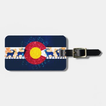 Colorado Flag Nature Scenery Art Luggage Tag by ColoradoCreativity at Zazzle