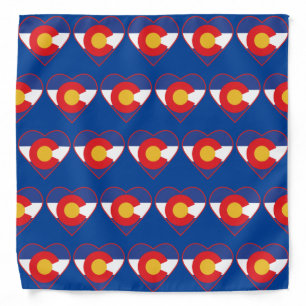 Colorado Flag Of Love Bandana