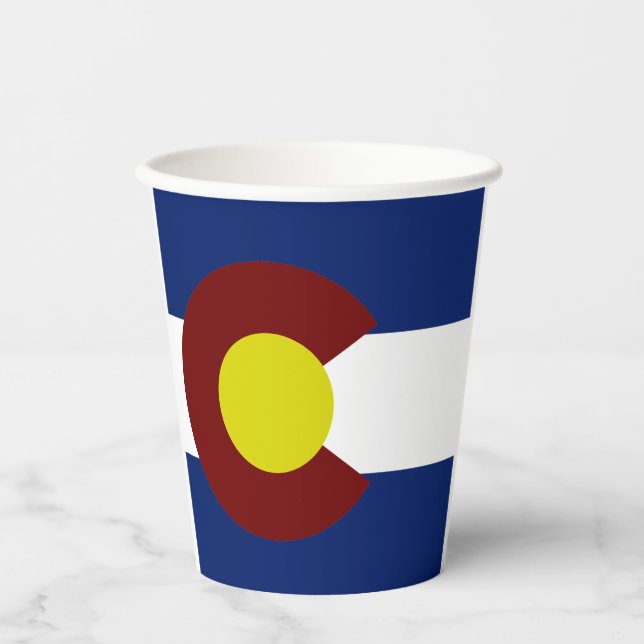 Colorado flag paper cups (Front)
