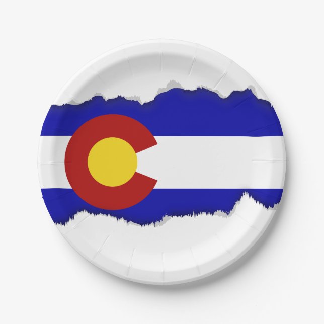Colorado flag paper plates (Front)
