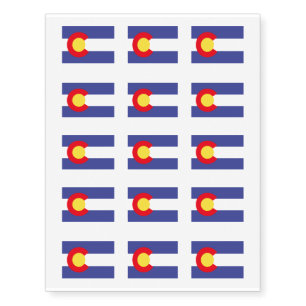 COLORADO Flag Pattern -.png Temporary Tattoos