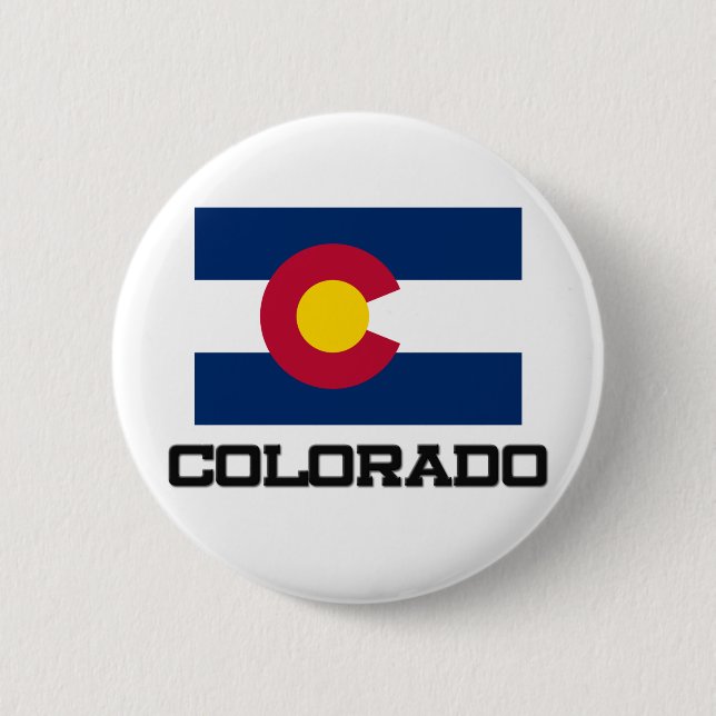 Colorado Flag Pinback Button (Front)