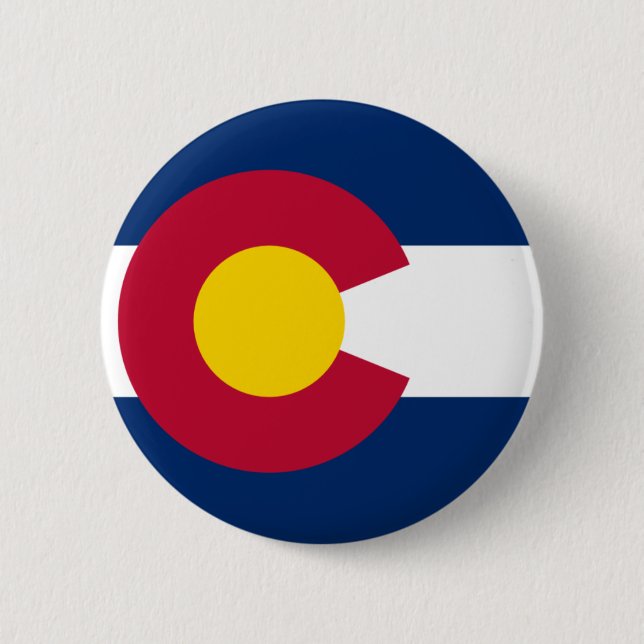 Colorado Flag Pinback Button (Front)