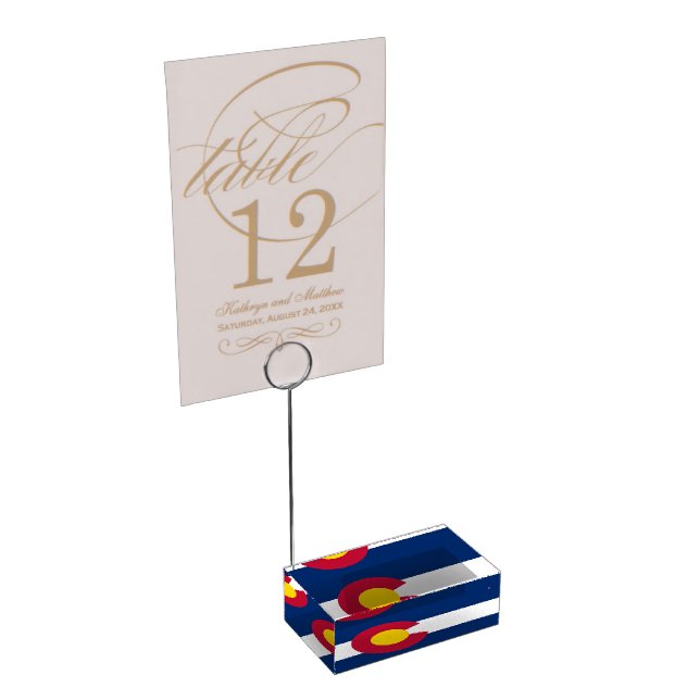 Colorado Flag Place Card Holder (Corner)