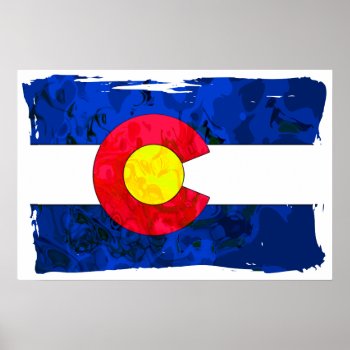 Colorado Flag Poster by manewind at Zazzle