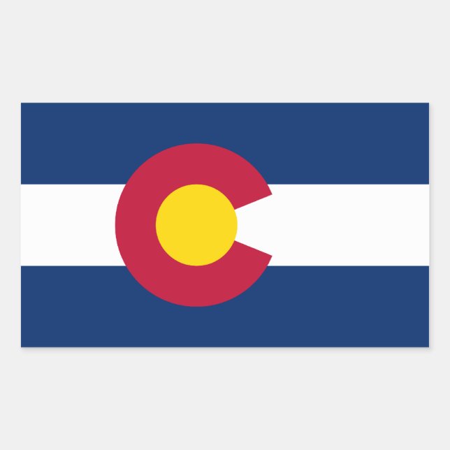 Colorado Flag Rectangular Sticker (Front)