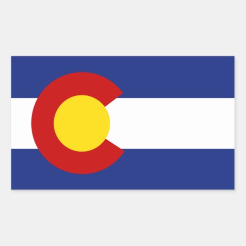 Colorado Flag Rectangular Sticker