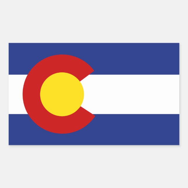 Colorado Flag Rectangular Sticker (Front)