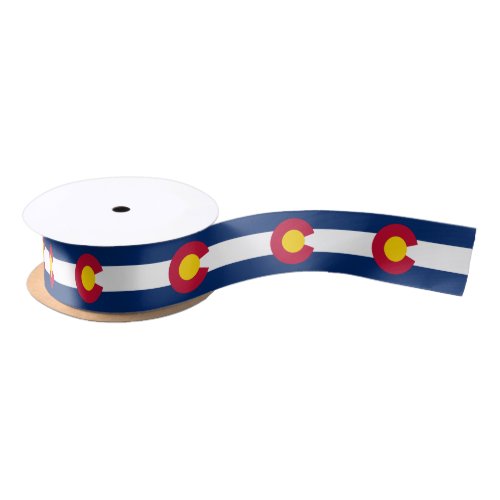 Colorado Flag ribbon Colorado fashion sports Satin Ribbon